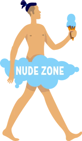 Nudist  Illustration