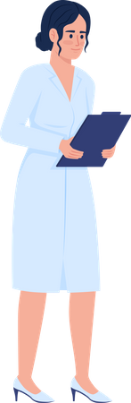 Nurse Holding Report  イラスト