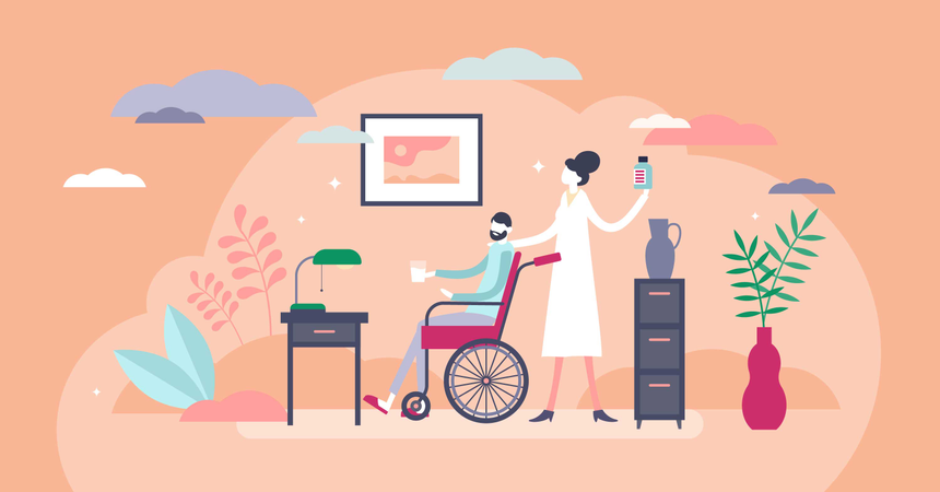 Nursing home  Illustration