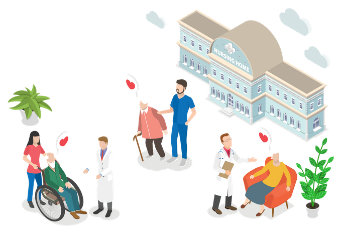 Nursing Home  Illustration