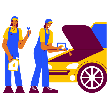 Oil change service  Illustration