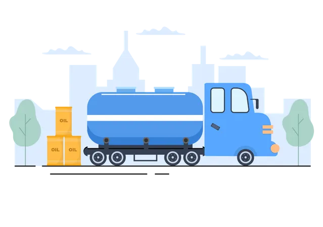 Oil Delivery truck  Illustration