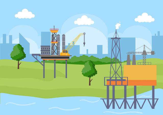 Oil Plant  Illustration