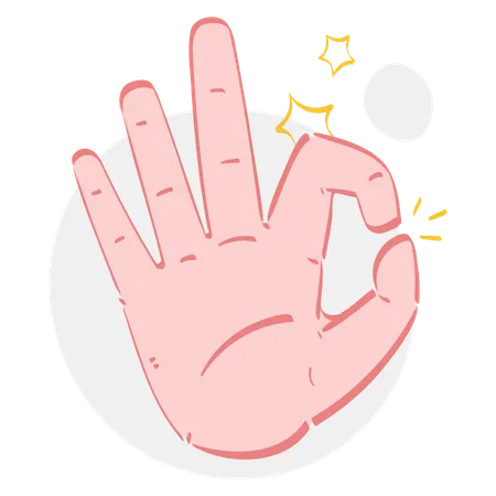 Ok Hand Gesture  イラスト