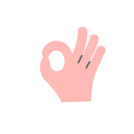 Ok hand gesture  イラスト