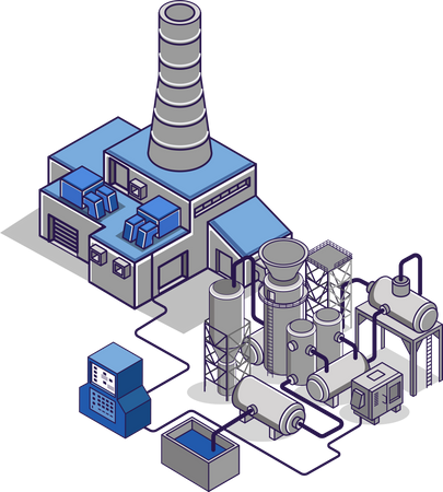 Oleoductos y gasoductos industriales  Ilustración