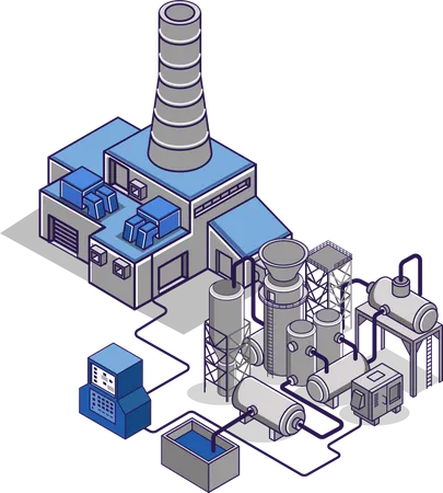 Oleoductos y gasoductos industriales  Ilustración