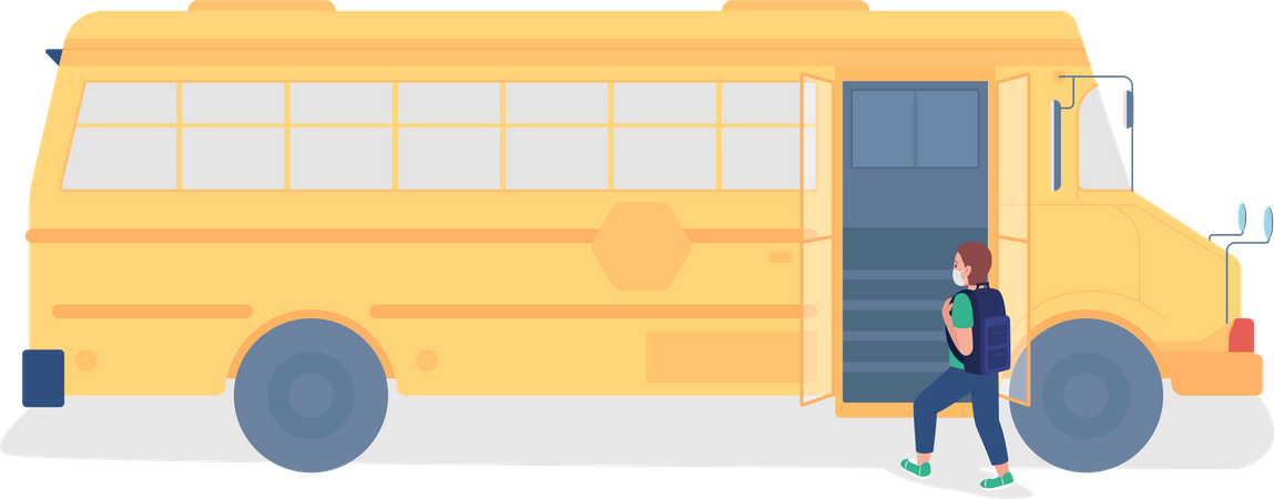 Ônibus escolar infantil  Ilustração