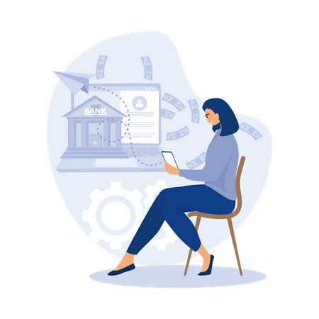 Online-Banking  Illustration