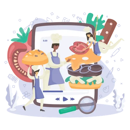 Online Burger Order  Illustration