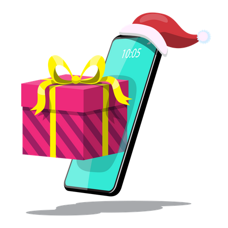 Online Christmas Gift Delivery  イラスト