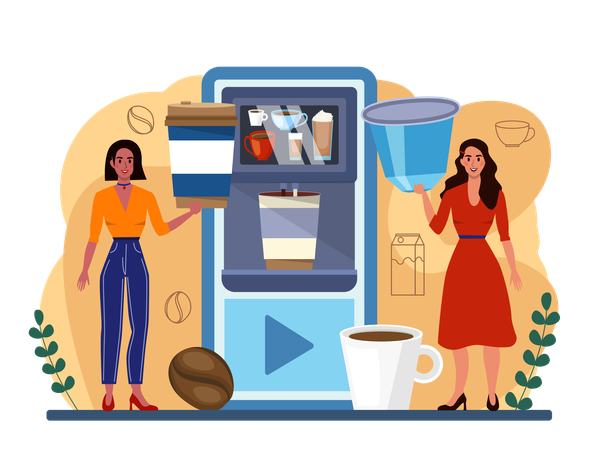 Online coffee shop  Illustration