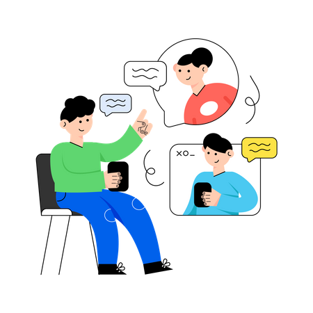 Online Communication  イラスト