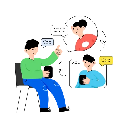 Online Communication  Illustration