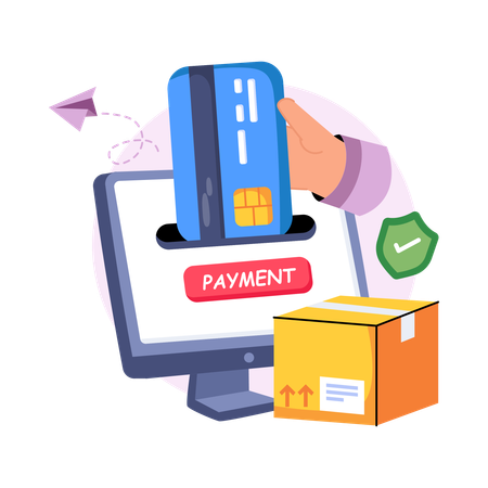 Online Delivery Payment  Illustration