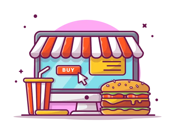 Online food order  Illustration