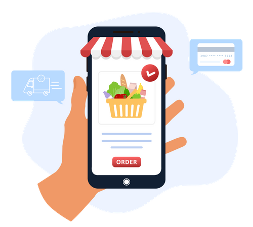 Online food order  Illustration