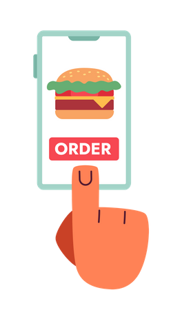 Online food order  Illustration