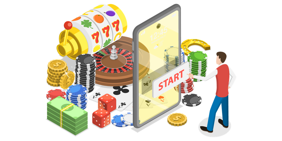 Online gambling platform  Illustration