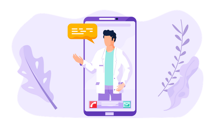 Online health consultation  Illustration