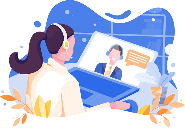 Online interview  Illustration