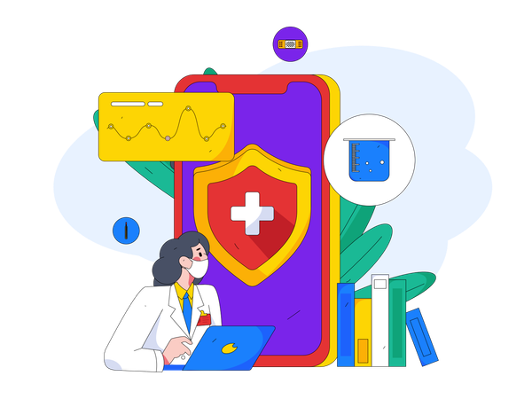 Online medical app  イラスト