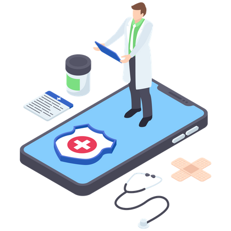 Online medical Appointment  Illustration