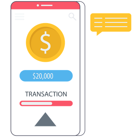 Online money transfer  Illustration