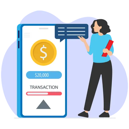 Online money transfer  Illustration