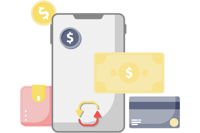 Online payment method  Illustration