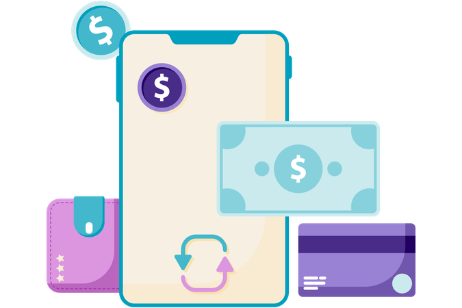 Online payment method  Illustration