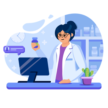 Online pharmacy  Illustration