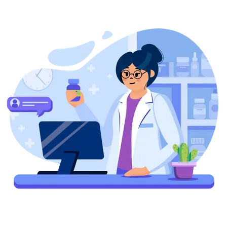 Online pharmacy  Illustration