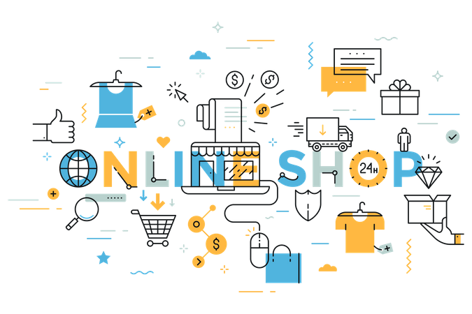 Online shop  Illustration