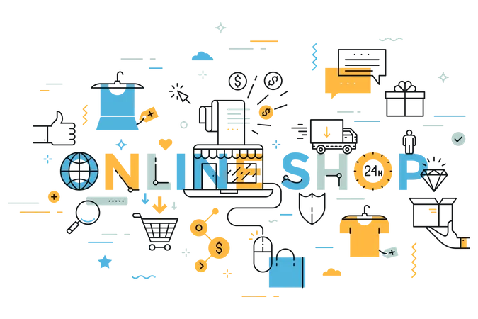 Online shop  Illustration