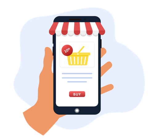 Online shopping app  Illustration