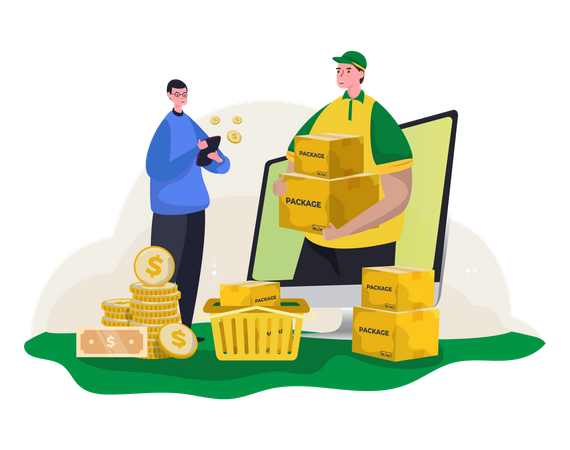 Online shopping order  Illustration