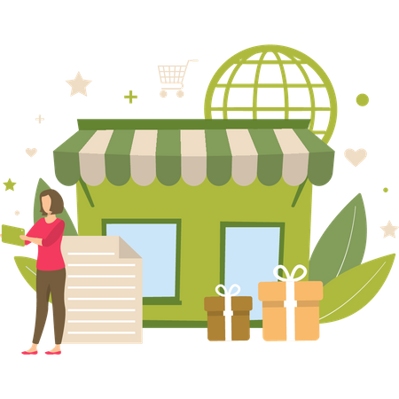 Online Shopping Store  Illustration