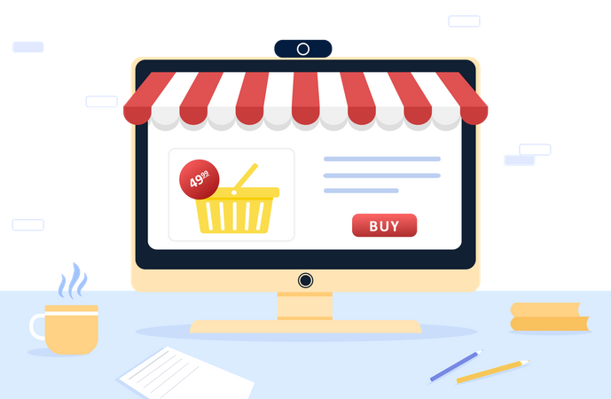 Online shopping Store  Illustration