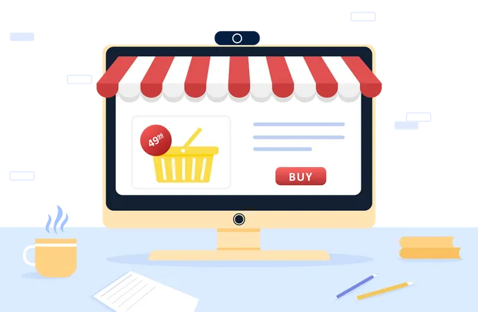 Online shopping Store  Illustration