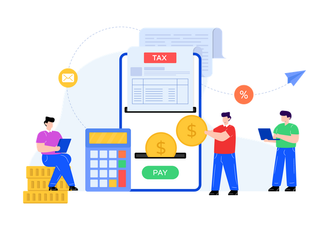 Online tax payment  Illustration