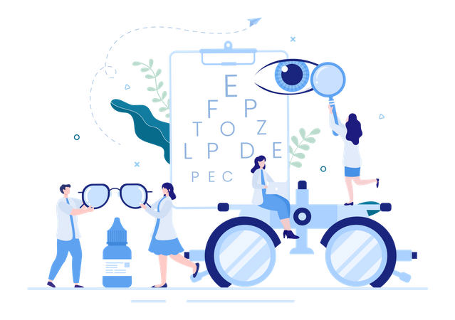 Ophthalmology Eyes  Illustration