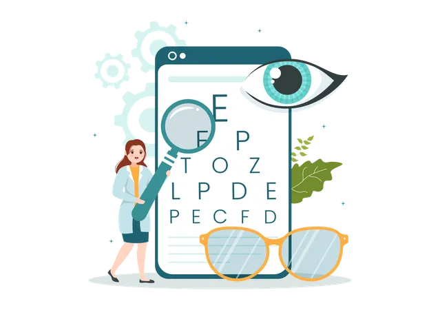 Optical eye test  Illustration