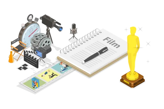 Oscar Award Filmmaking  Illustration