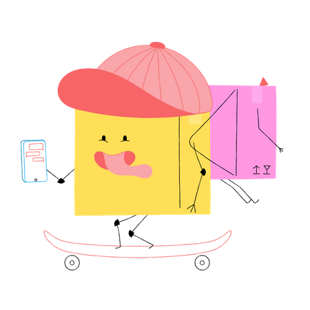 Package delivery  イラスト