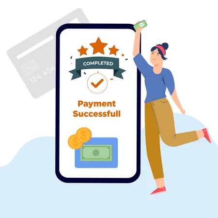 Paiement réussi  Illustration