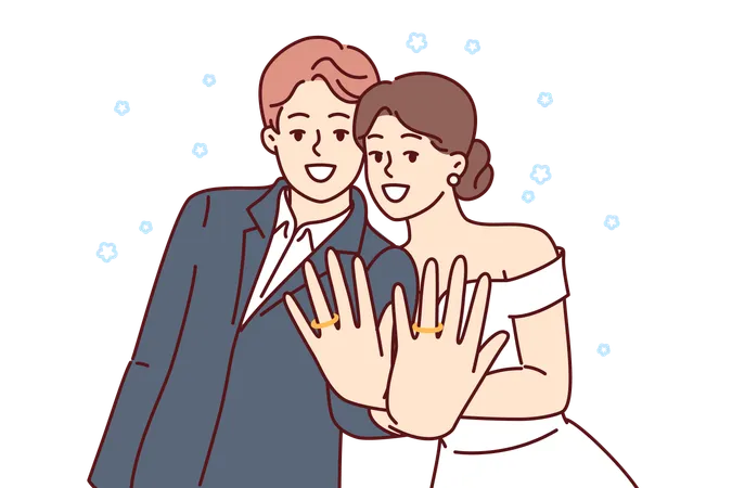 Pareja de boda  Ilustración