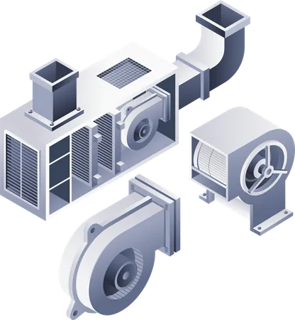 Part HVAC blower system  Illustration