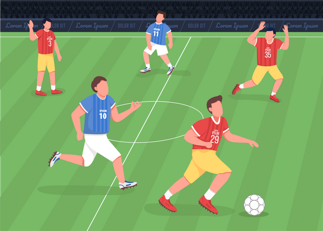 Partido de fútbol  Ilustración