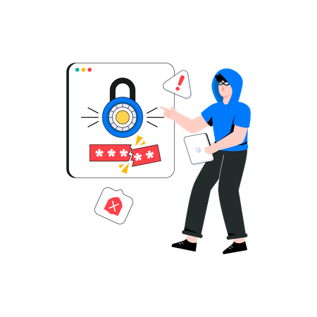 Password Hacking  Illustration